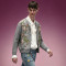 Custom Men's Casual Streetwear Sweater | Floral Embroidery Cardigan Sweater | V-Neck Knitwear