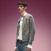 Custom Men's Casual Streetwear Sweater | Floral Embroidery Cardigan Sweater | V-Neck Knitwear