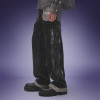 Custom Heavyweight Raw Denim Jeans | Washed Wide Leg Denim Jeans | Contrast Rolled Cuffs Pants