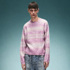 Custom High Quality Wool Knitwear | Striped Mohair Rhinestone Sweater | Streetwear Apparel Manufacturer