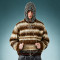Custom High Quality Wool Knitwear | Striped Mohair Rhinestone Sweater | Streetwear Apparel Manufacturer