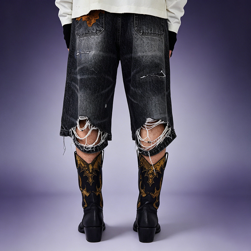 Multi Layer Ripped Shorts