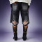 Custom Men's Denim Shorts | Washed Distressed Denim Shorts | Multi Layer Ripped Baggy Fit Shorts