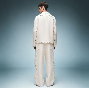 Custom Luxury High Quality Tracksuit | Men's Floral Embroidery Tracksuit | Streetwear Apparel Manufacturer
