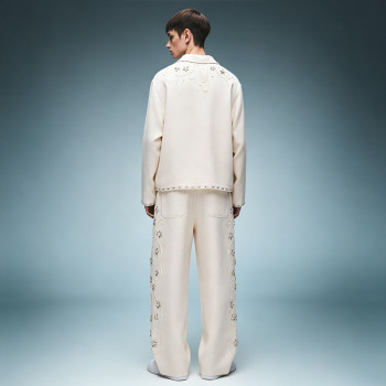 Custom Luxury High Quality Tracksuit | Men's Floral Embroidery Tracksuit | Streetwear Apparel Manufacturer
