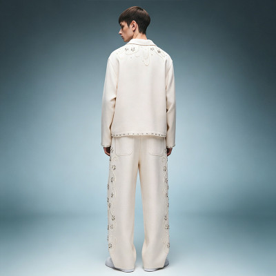 Custom Luxury High Quality Tracksuit | Men's Floral Embroidery Tracksuit | Streetwear Apparel Manufacturer