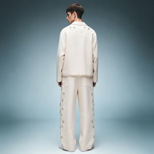 Custom Luxury High Quality Tracksuit | Men's Floral Embroidery Tracksuit | Streetwear Apparel Manufacturer