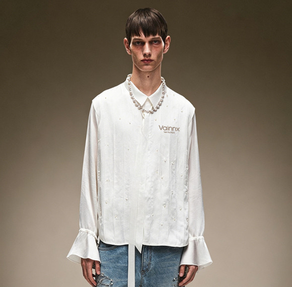 Custom Men's Luxury Shirt | Men's Streetwear Elegant Satin Shirt | Long Sleeves Flared Cuff Shirt