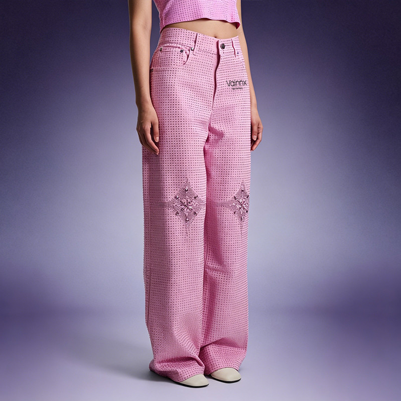 All-Over Rhinestone Sweatpants 