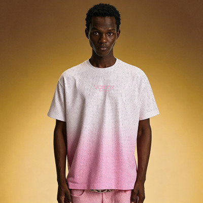 Chanjoye Custom Logo T-shirt | Breathable Ombre Gradient T-shirt | Streetwear Oversized Cotton Tee