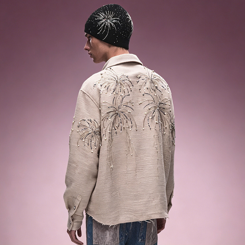 Embroidered Button-Up Shirt