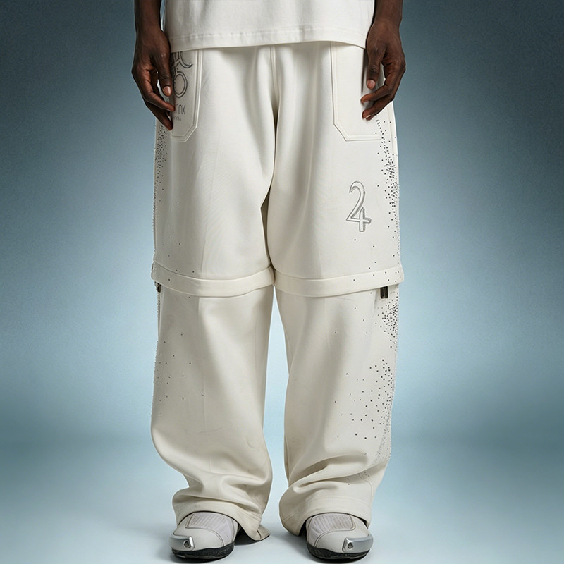 Rhinestone Streetwear Pants
