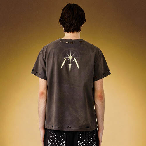 Vintage Distressed T-shirt | Custom Graphic Print T-Shirt | Oversize Heavyweight 100% Cotton T-shirt