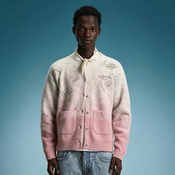 Custom Men's Embroidery Knit Sweater | Luxury Streetwear Gradient Sweater | High Quality Knitwear