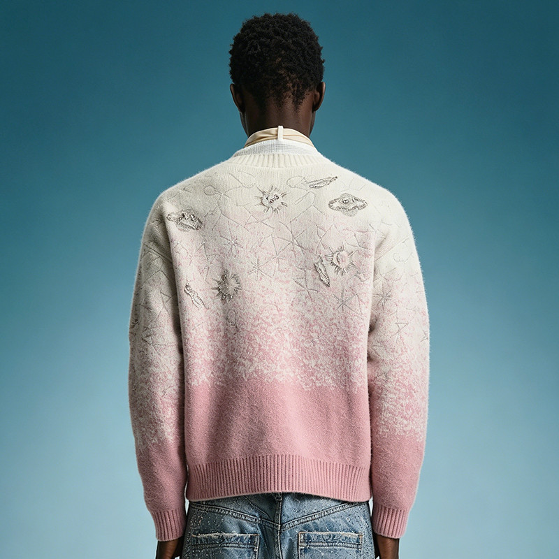 Men's Embroidery Knit Jacket