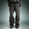 Custom Streetwear Washed Jeans | Wide Leg Rhinestone Denim Pants | High Quality High Waist Jeans