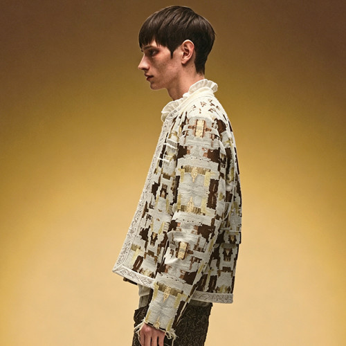 Custom Designer Cropped Jacket | Jacquard Patch Print Vintage Jacket | Streetwear Supplier