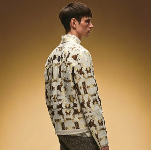 Custom Designer Cropped Jacket | Jacquard Patch Print Vintage Jacket | Streetwear Supplier