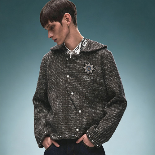OEM ODM Custom Logo Jacket | Luxury High Quality Jacket | Oversized Collar Men's Jacket