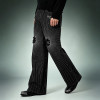 Custom Acid Wash Stripe Jeans | Ripped Rhinestone Flared Denim Jeans | Streetwear Jeans Manufacturer