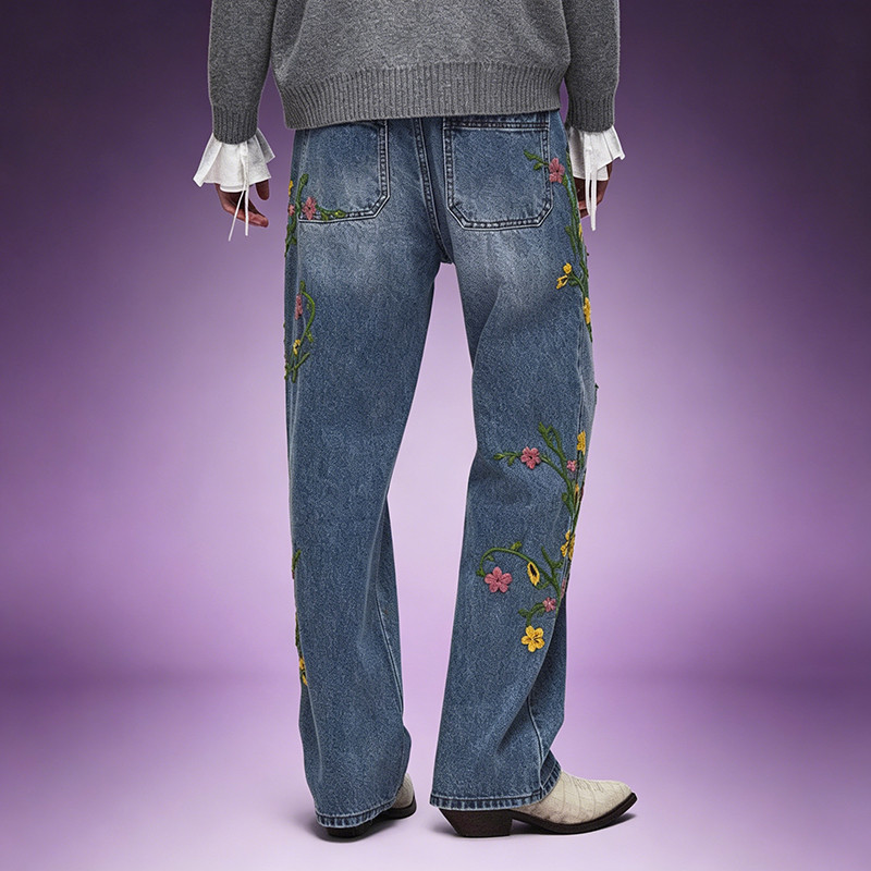 Custom Embroidery Jeans 
