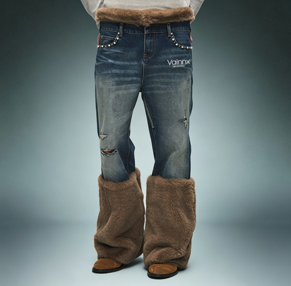 Custom Rhinestone Distressed Denim Pants | Streetwear Washed Baggy Jeans | High Quality Pants Manufacturer