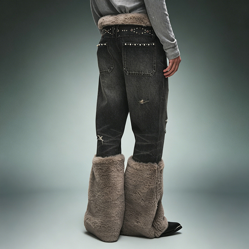 Distressed Denim Pants 