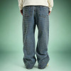Custom Graffiti Print Jeans | Streetwear Rhinestone Denim Pants | Wide Leg Baggy Jeans
