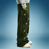 Custom Patchwork Embroidery Pants | Oversized Cargo Casual Pants | Side Pocket Straight Leg Pants