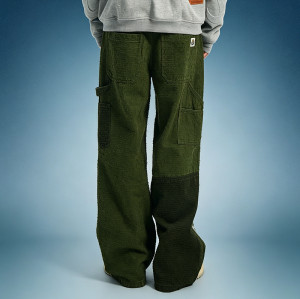 Custom Patchwork Embroidery Pants | Oversized Cargo Casual Pants | Side Pocket Straight Leg Pants