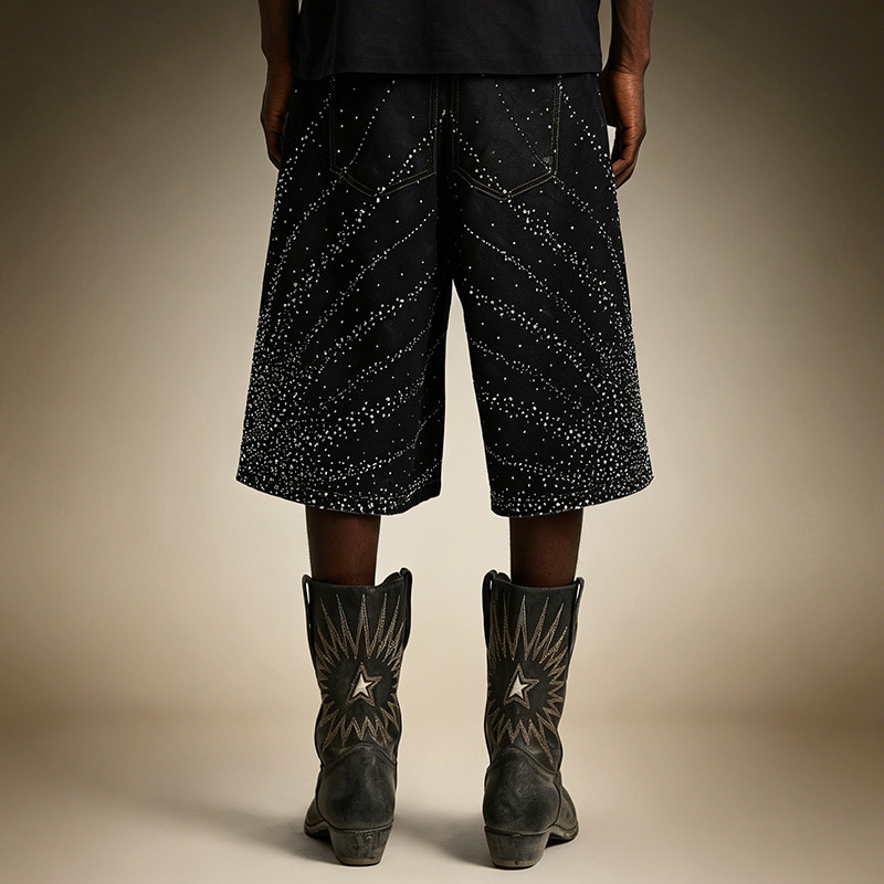 Rhinestone Denim Shorts
