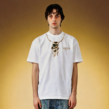 Luxury Streetwear T-shirt | Custom Rhinestone T-Shirt | Oversized Vintage 100% Cotton T-shirt