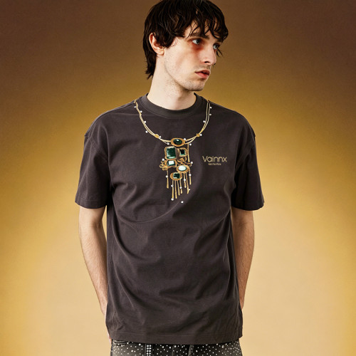 Luxury Streetwear T-shirt | Custom Rhinestone T-Shirt | Oversized Vintage 100% Cotton T-shirt