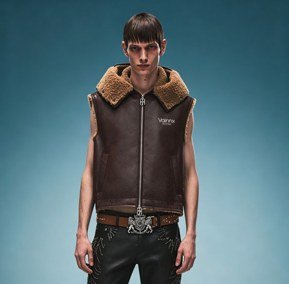 PU Leather Hooded Sleeveless Jacket | Raw Fray Armhole Jacket | Streetwear Jacket Manufacturer