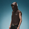 PU Leather Hooded Sleeveless Jacket | Raw Fray Armhole Jacket | Streetwear Jacket Manufacturer