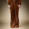 Custom Men's Retro Wide Leg Velvet Sweatpants | Casual Baggy Heavyweight Pants | Men's Track Pants