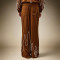 Custom Men's Retro Wide Leg Velvet Sweatpants | Casual Baggy Heavyweight Pants | Men's Track Pants