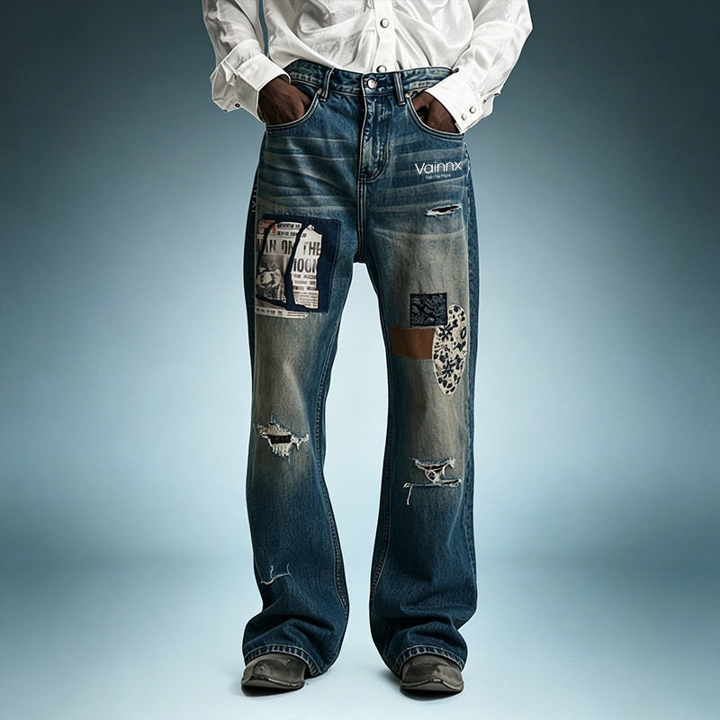 Patch Embroidery Jeans