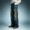 OEM Custom Streetwear Jeans | Vintage Washed Denim Pants | Patch Embroidery Distressed Jeans