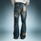 OEM Custom Streetwear Jeans | Vintage Washed Denim Pants | Patch Embroidery Distressed Jeans