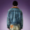 Heavyweight Stone Wash Jacket | Cropped Retro Denim Coat | Oversized Denim Trucker Jacket For Men
