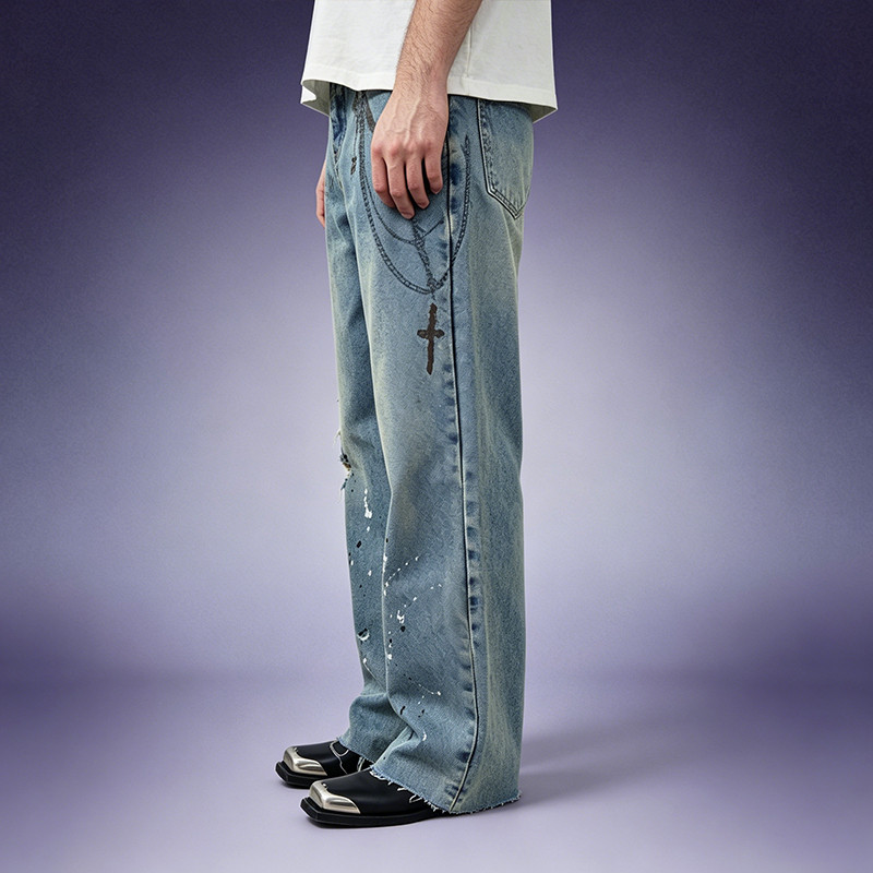 Distressed Vintage Jeans