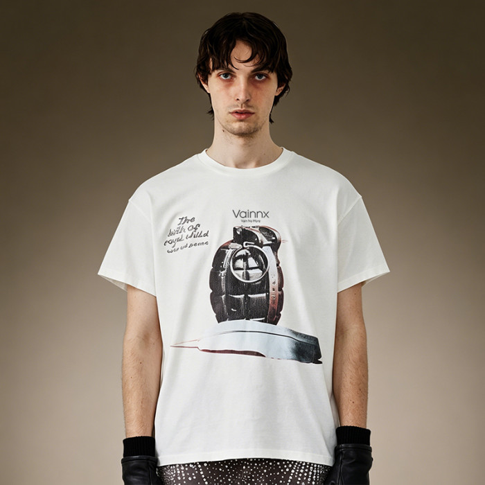 Custom Printed Boxy Fit T-Shirt | Vintage Short Sleeve Tee | Cotton Streetwear T-Shirt For Men