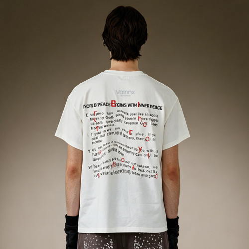 Custom Printed Boxy Fit T-Shirt | Vintage Short Sleeve Tee | Cotton Streetwear T-Shirt For Men