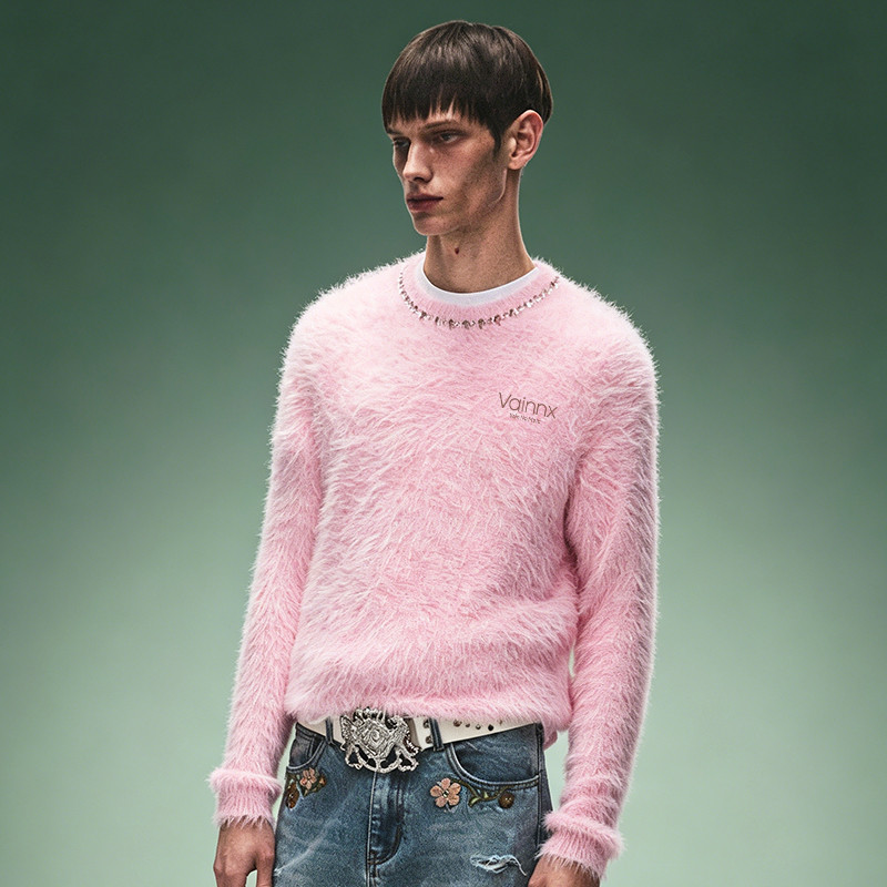 Rhinestone Crewneck Sweater