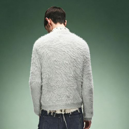 Custom Rhinestone Crewneck Sweater | Heavyweight Knitted Sweater | Men's Sweater Manufacturer