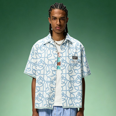 Custom Printed Short Sleeves Shirt | Oversized Camp Collar Shirt | Streetwear Shirt Manufacturer