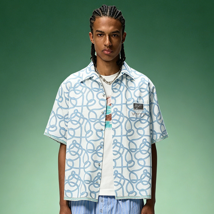 Custom Printed Short Sleeves Shirt | Oversized Camp Collar Shirt | Streetwear Shirt Manufacturer