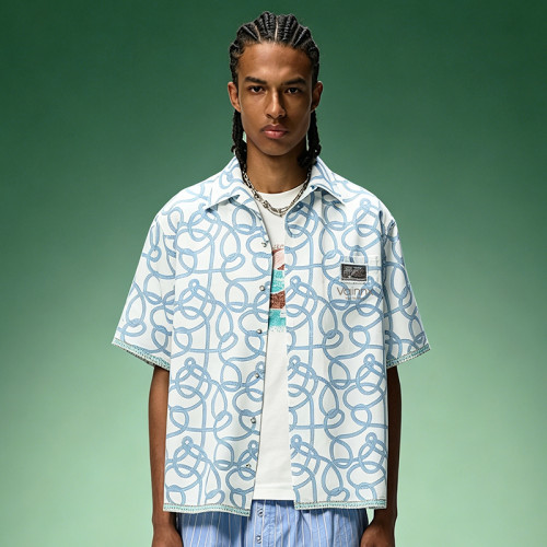 Custom Printed Short Sleeves Shirt | Oversized Camp Collar Shirt | Streetwear Shirt Manufacturer