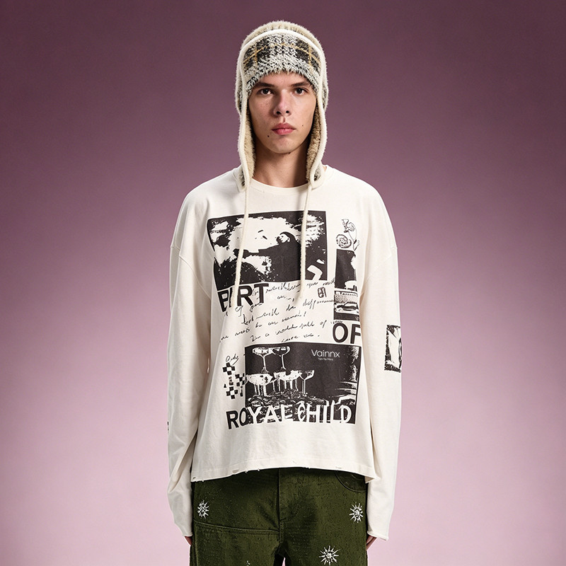 Distressed Raw Hem T-shirt